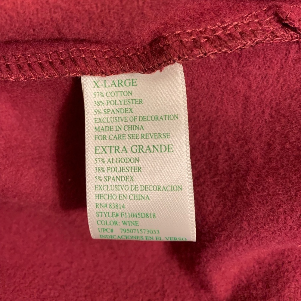 SWEATSHIRT Green Tea Women’s Burgundy WINE O CLOCK Long Sleeve Sweatshirt - Picture 10 of 10